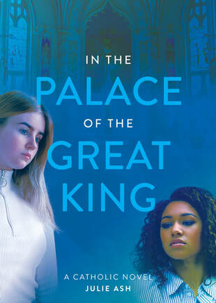 Cover art for In the Palace of the Great King. Young black woman and young white woman inside a church.